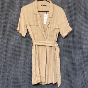 Zara Khaki dress XS NWT